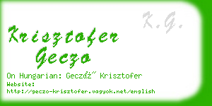 krisztofer geczo business card